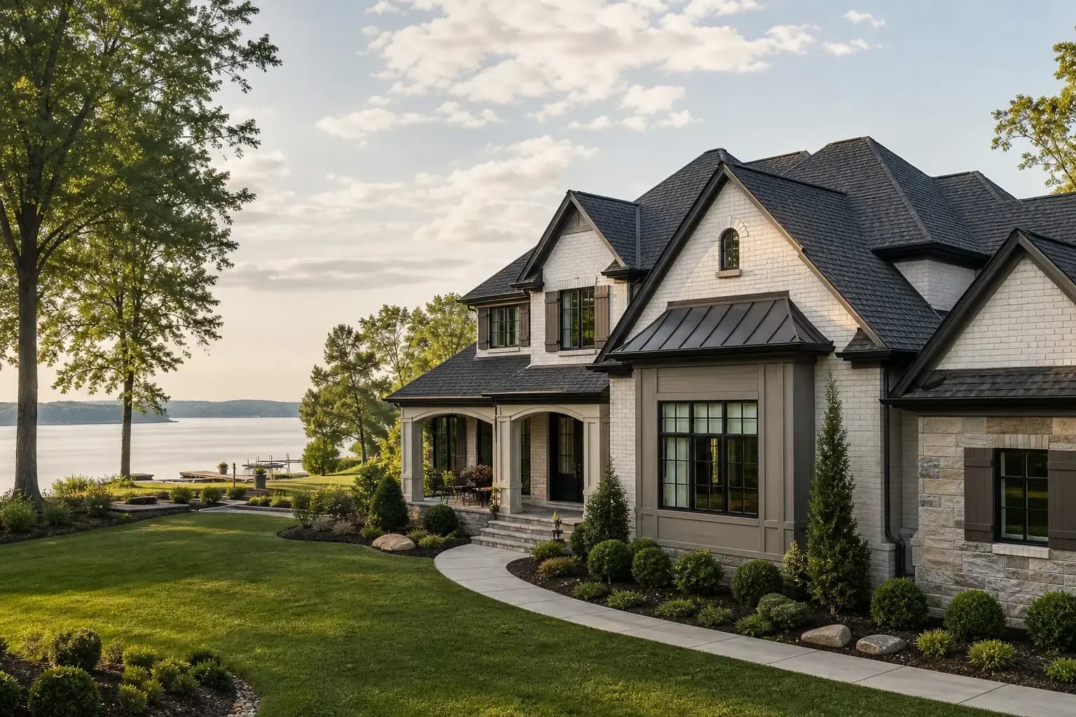 Distinct clean residential roof on a Huntersville NC home