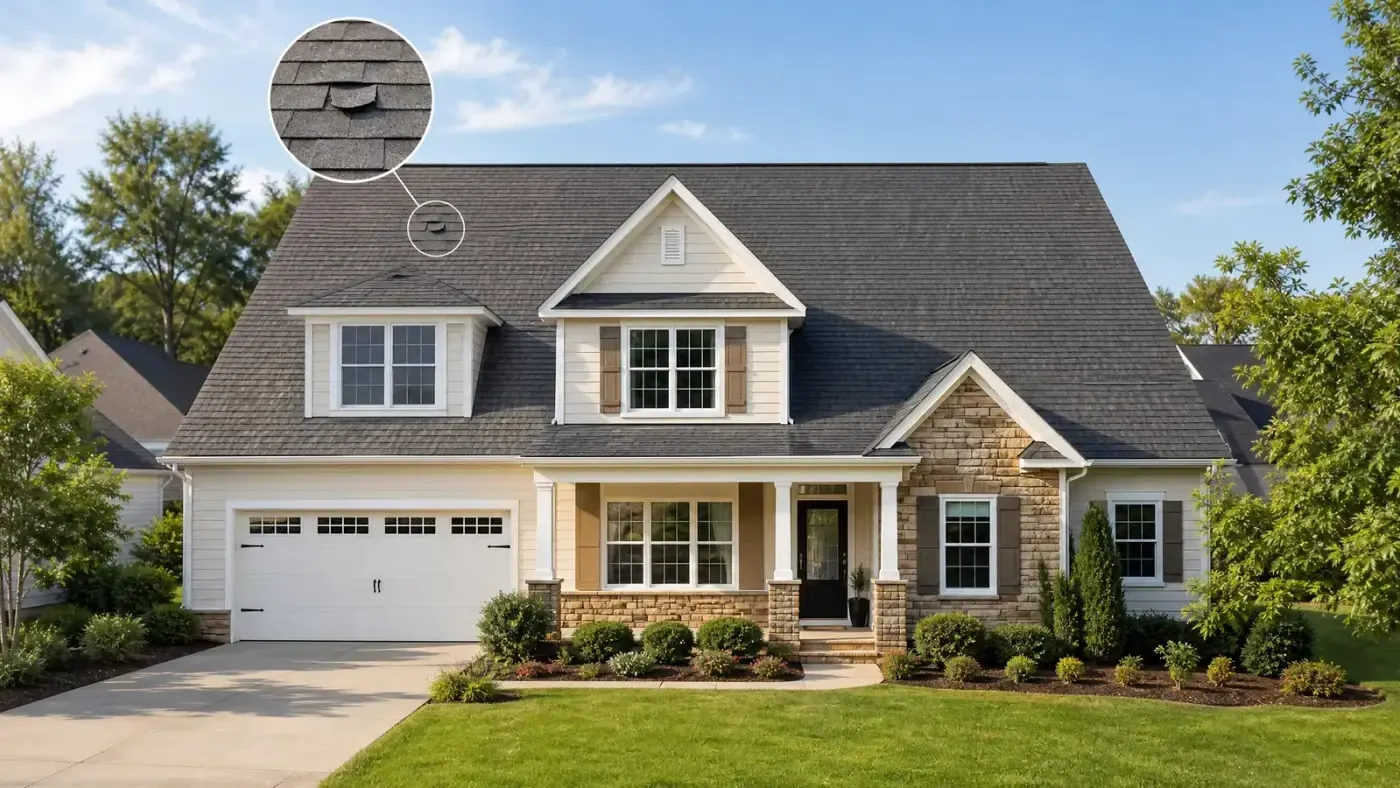 Charlotte NC home roof showing roof repair versus roof replacement decision factors