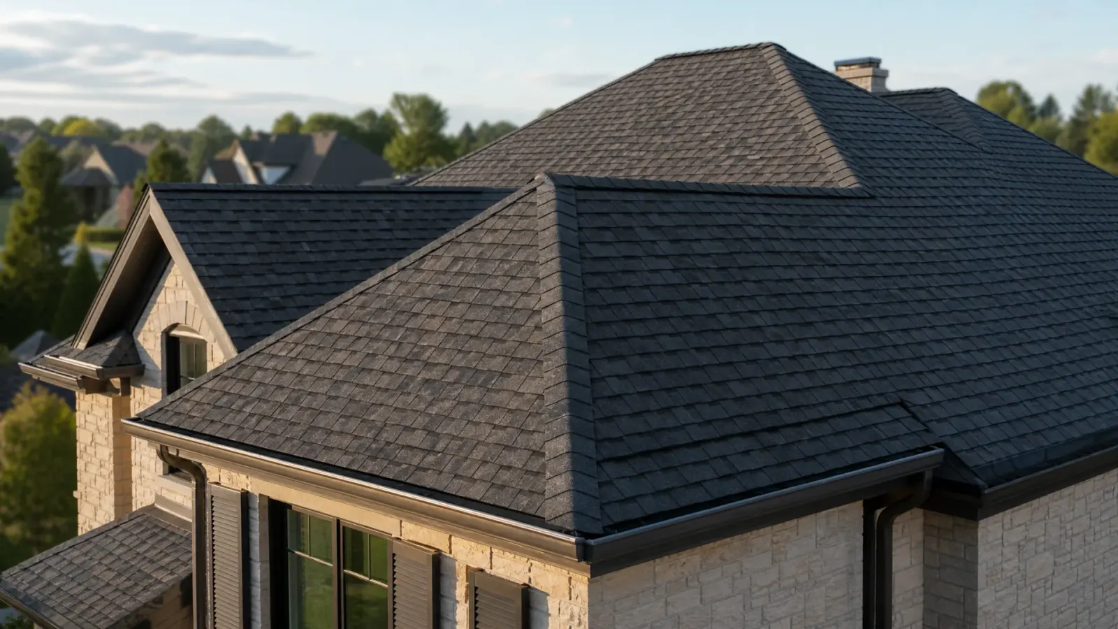 Clean residential roof on a Clover SC home